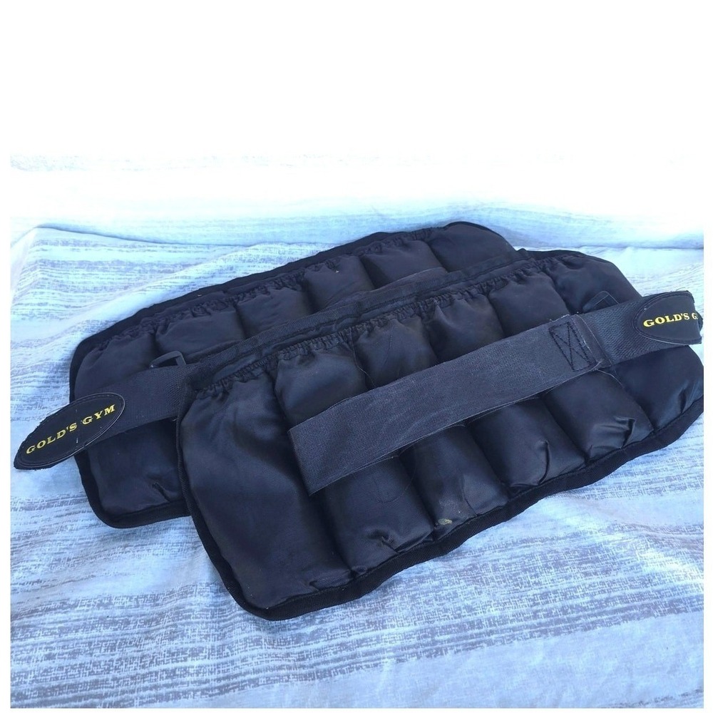 Golds Gym Adjustable Ankle Weights Pair Black HHA-GG005A1 Training Resistance